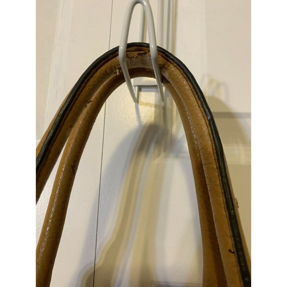 Medium JESSICA SIMPSON Gold Faux Leather Shoulder‎ HANDBAG  Distress - Picture 6 of 9